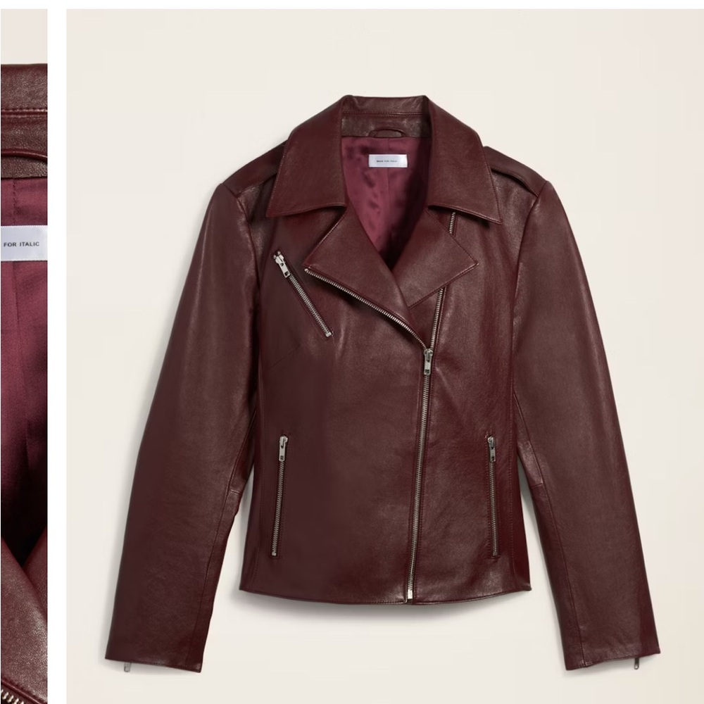 Italic Leather Jacket size L - Picture 3 of 7